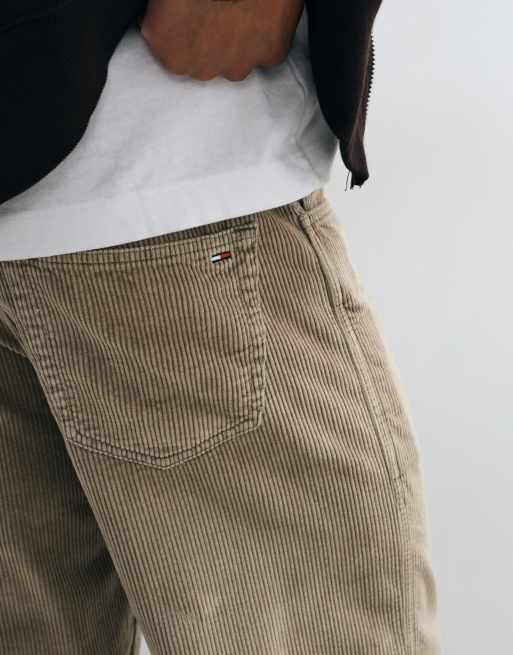 Tommy Jeans - Jaimie - Pantalon droit ample en velours côtelé - Kaki, 2 de 5