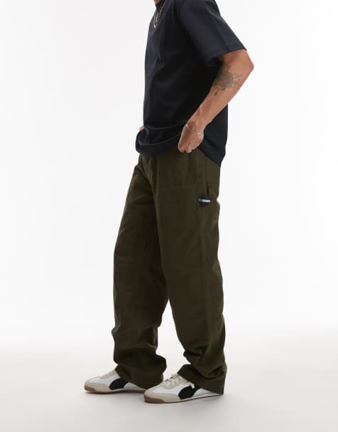 Tommy Jeans - Jaimie - Pantalon style charpentier - Vert olive - view 1