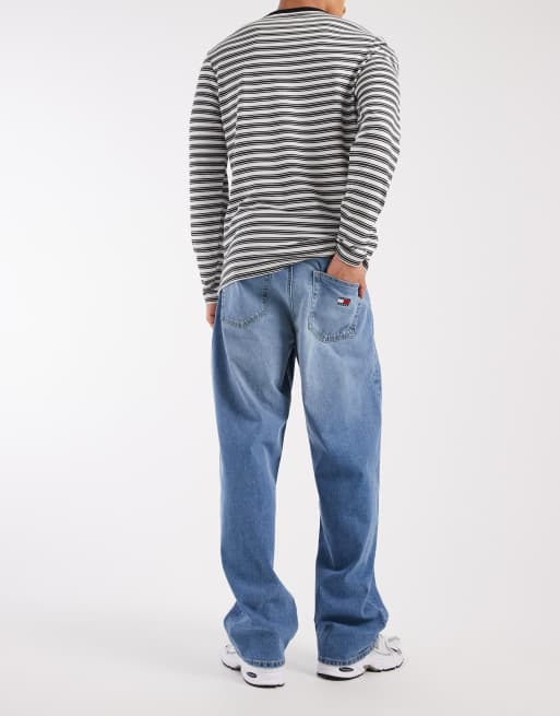 Tommy Jeans Jaimie relaxed straight fit jeans in mid wash blue, 3 of 5