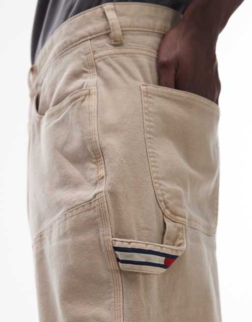 Tommy Jeans - Jamie - Beige løstsiddende tømrerbukser, 4 af 5