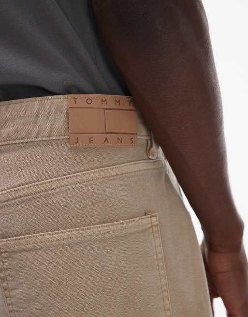 Tommy Jeans – Jamie - Beige snickarjeans med ledig passform, 5 av 5