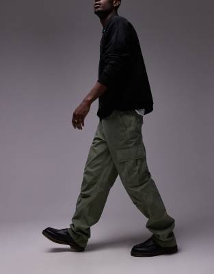 Tommy Jeans Jamie Relaxed Straight Cargo Pants In Green