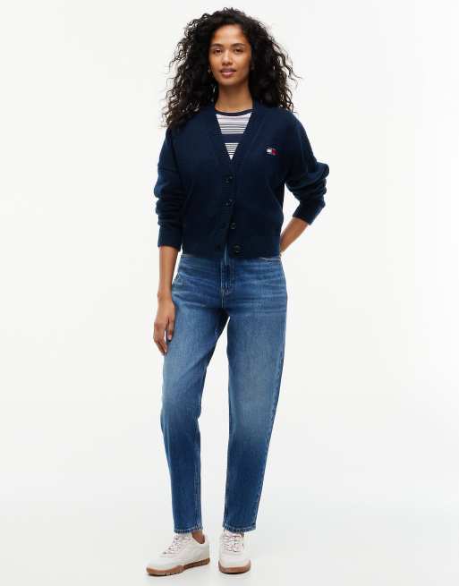 Tommy Jeans jean mom taille haute fuselé bleu foncé, 2 de 7