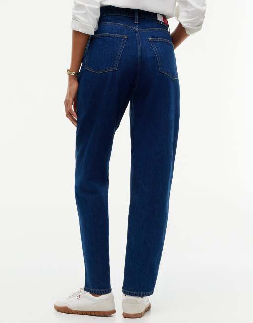 Tommy Jeans jean mom taille haute fuselé en denim foncé, 6 de 7