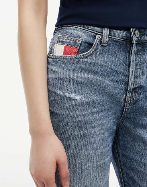Tommy Jeans jean slim droit taille mi-haute bleu vintage, 3 de 6