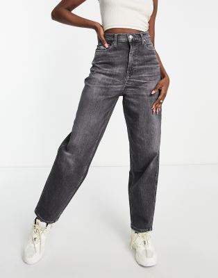 Tommy Jeans - Jeans met ballonpijpen in zwart met wassing