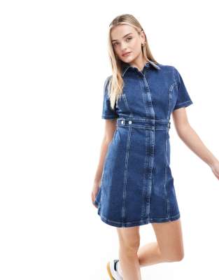 Tommy Jeans - Jeans-Minikleid in Blau