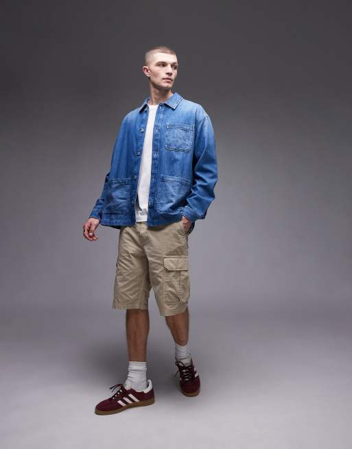 Tommy Jeans – Jeansjacke im Chore-Look in verwaschenem Mittelblau, 2 von 4