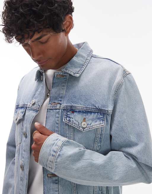 Tommy Jeans – Jeansjacke in hellblauer Waschung mit Vintage