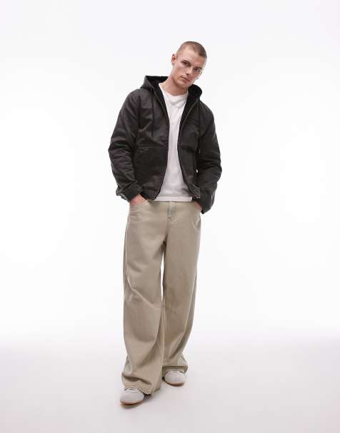 Tommy Jeans – Jeansjacke in Schwarz mit Kapuze und Teddyfell-Futter - view 1