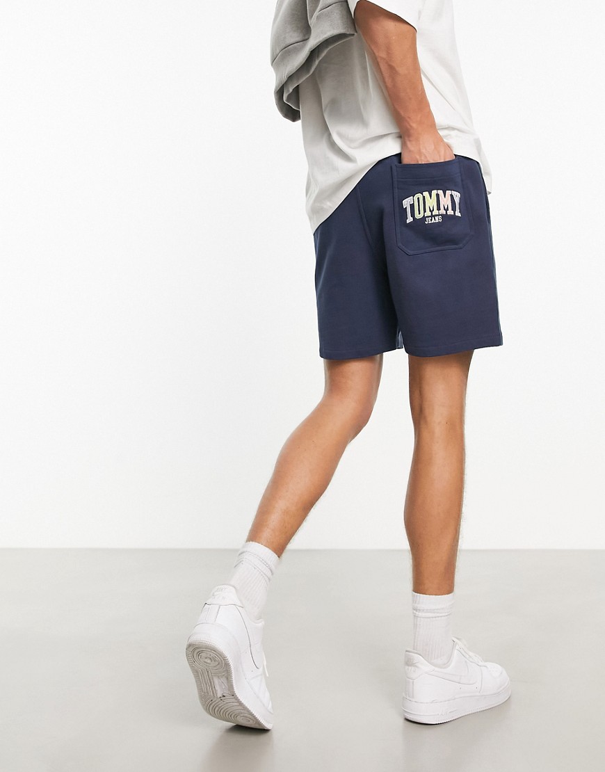 Tommy Jeans jersey shorts in navy