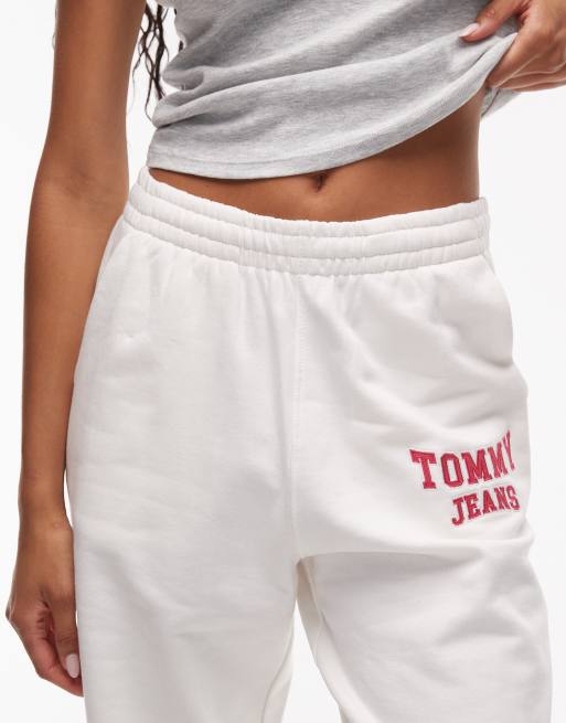 Tommy Jeans - Jogger style universitaire - Blanc cassé/rouge, 2 de 5