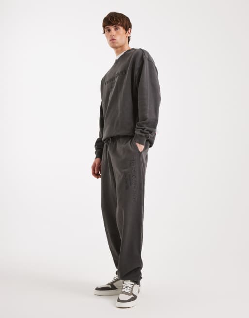 Tommy Jeans - Joggers taglio comodo nero slavato con logo