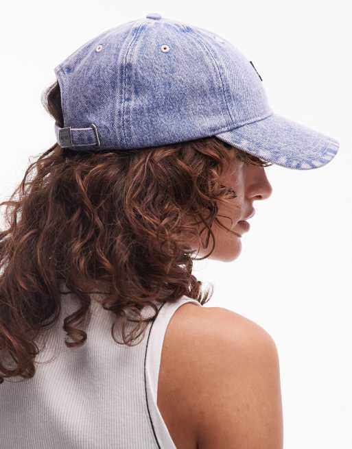 Tommy Jeans – Kappe aus gewaschenem Denim in Flieder mit Flaggenlogo , 3 von 3