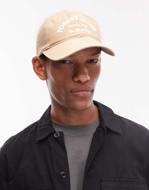 Tommy Jeans – Kappe in Cremeweiß mit gebogener Logo-Stickerei - view 1