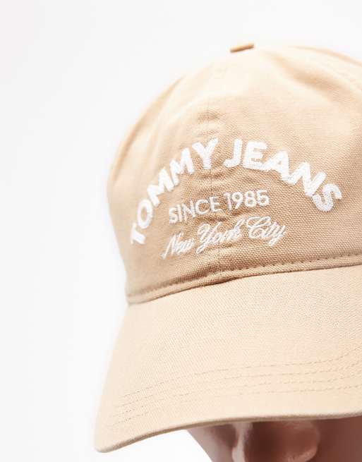 Tommy Jeans – Kappe in Cremeweiß mit gebogener Logo-Stickerei, 2 von 3