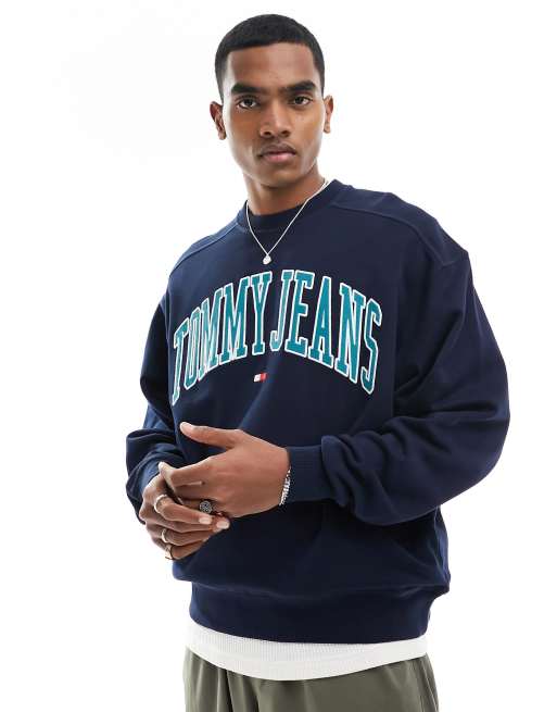 Tommy Jeans – Kastiges Sweatshirt in Blau