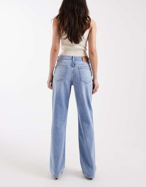 Tommy Jeans - Kira - Jean droit slim à taille mi-haute - Bleu clair délavé, 2 de 5