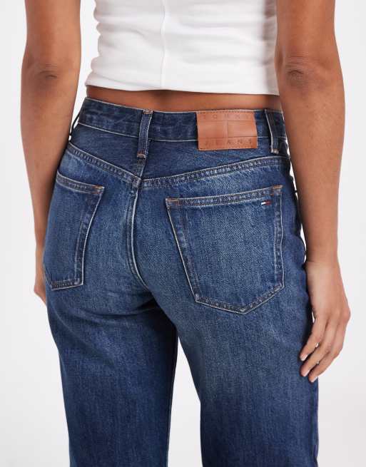 Tommy Jeans Kira mid rise straight fit jeans in dark wash, 5 of 5