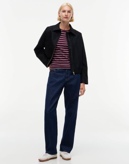 Tommy Jeans Kira selvedge mid rise straight jeans in denim dark, 2 of 7