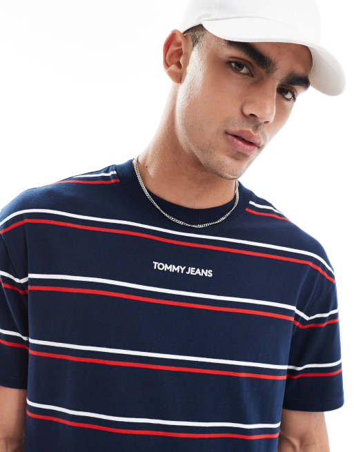 Tommy Jeans - Klassiek gestreept T-shirt in marineblauw