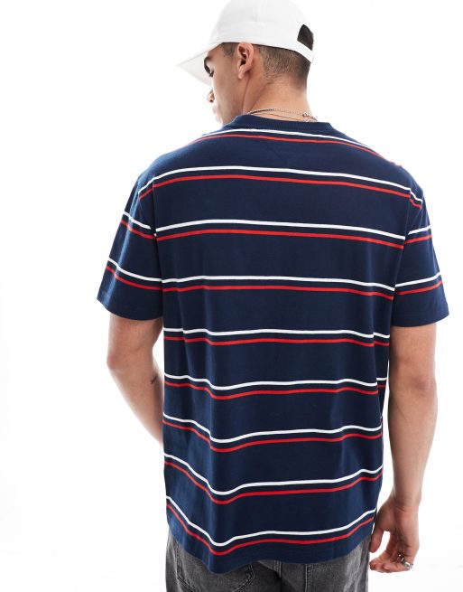 Tommy Jeans - Klassiek gestreept T-shirt in marineblauw, 4 van 4