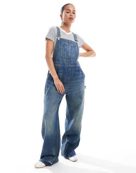 Tommy Jeans - Klassieke tuinbroek in middenblauw - view 1