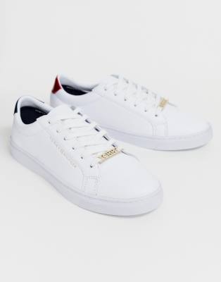 Tommy Jeans - Klassische Leder-Sneaker mit Logo-Weiß