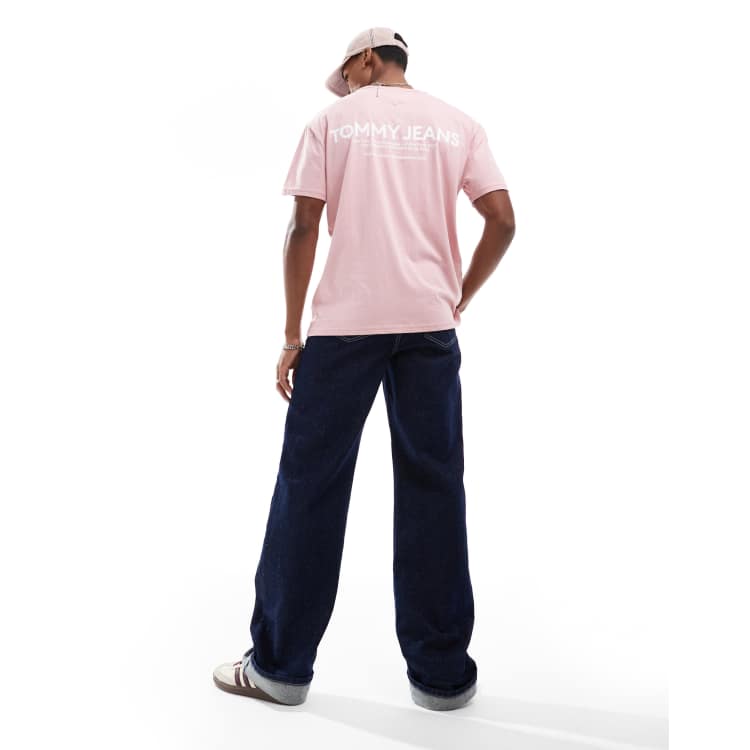 Tommy jeans t shirt pink discount