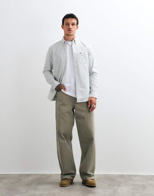 Tommy Jeans – Koszula oxford w zielone paski, 3 z 5