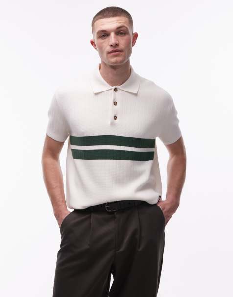 Tommy Jeans – Kremowa dzianinowa koszulka polo - view 1