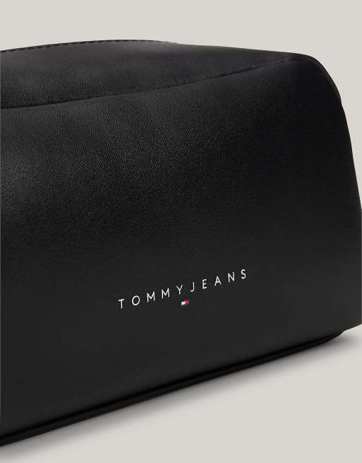 Tommy Jeans – Kulturbeutel in Schwarz mit Logo und Seitenhenkel, 2 von 3