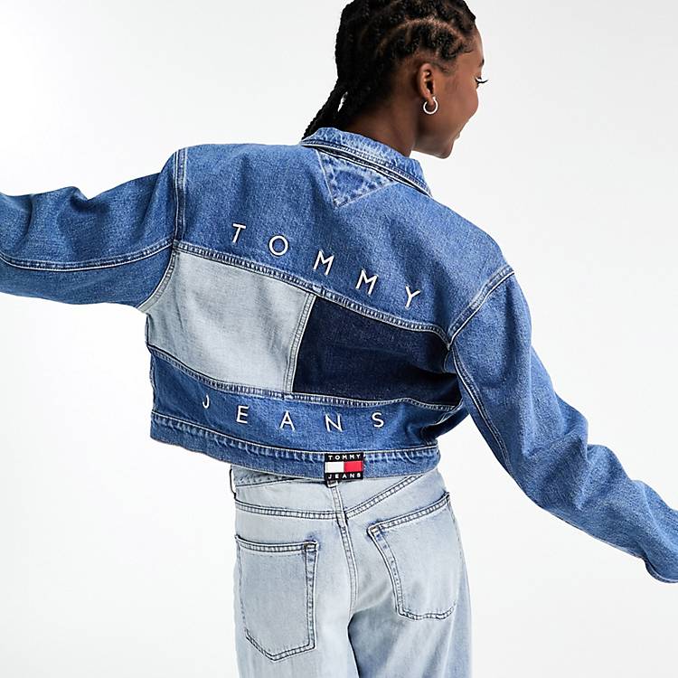 Tommy Jeans – Kurze Jeansjacke in mittlerer Waschung | ASOS