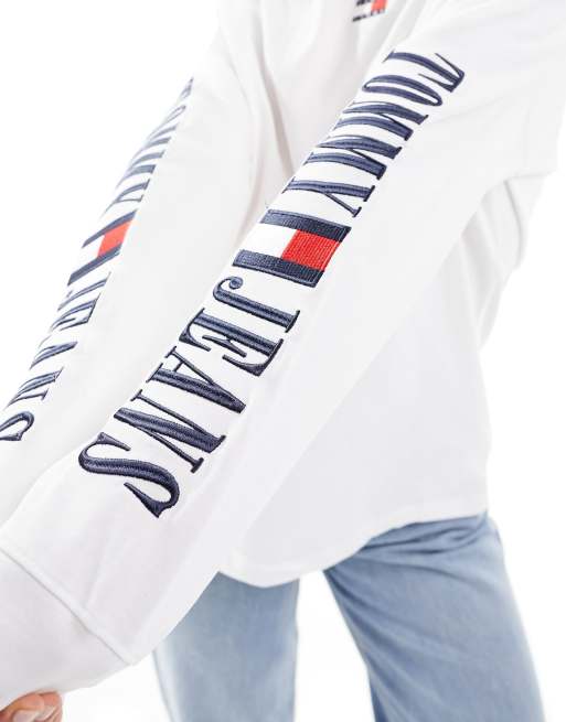 Tommy Jeans – Langärmliges Shirt in Weiß, 4 von 4