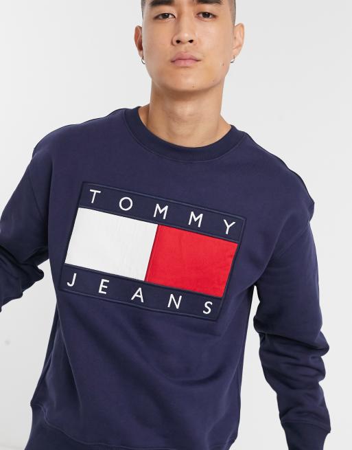 Tommy jeans flag crew sweatshirt new arrivals