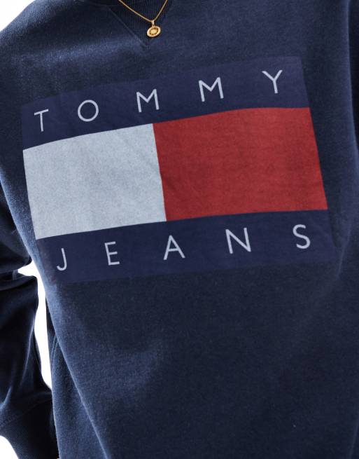 Boat Neck Tommy Jeans Tommy Hilfiger Pullover Blau Damen TOMMY