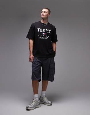 Tommy Jeans large font graphic t-shirt in black