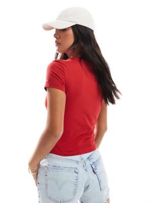 Tommy Jeans Large Heart T-shirt In Red