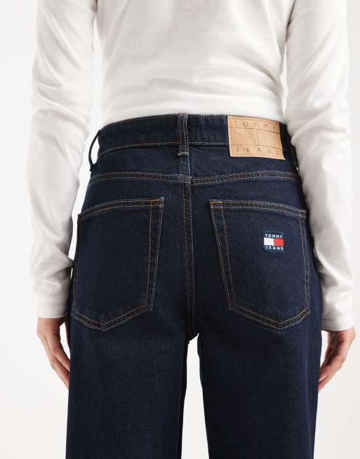 Tommy Jeans - Layla - Blå højtaljede slim-jeans i mørk vask med lige ben, 4 af 5
