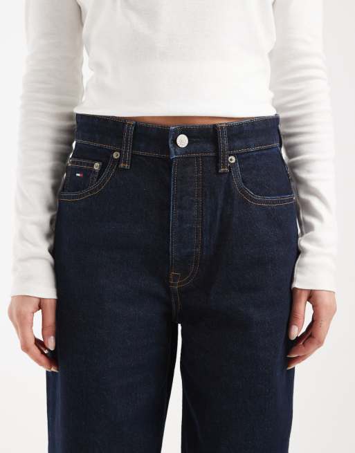 Tommy Jeans - Layla - Blå højtaljede slim-jeans i mørk vask med lige ben, 5 af 5