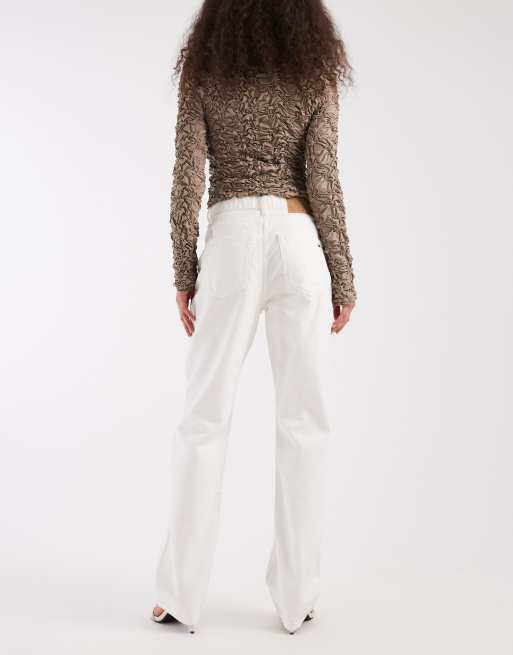Tommy Jeans Layla high rise slim straight fit jeans in white, 3 of 5