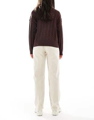 Tommy Jeans Layla High Rise Slim Straight Jeans In Neutral