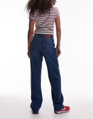 Tommy Jeans Layla High Rise Slim Straight Leg Jeans In Blue