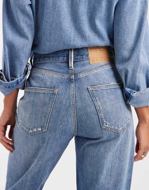 Tommy Jeans Layla high rise slim straight leg jeans in light wash, 4 of 5