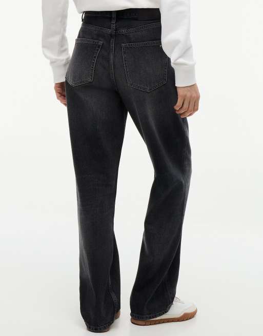 Tommy Jeans Layla high rise straight black jeans in denim black, 6 of 7