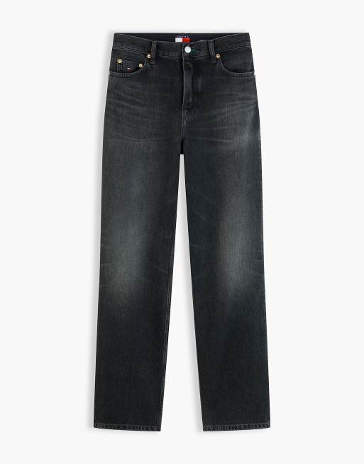 Tommy Jeans Layla high rise straight black jeans in denim black, 7 of 7