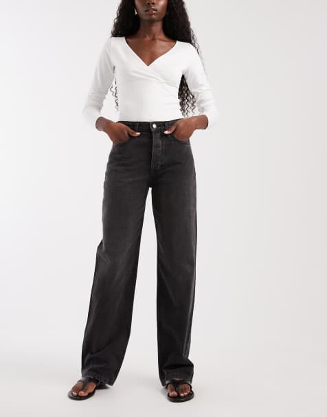 Tommy Jeans Layla high rise straight fit jeans in black - view 1