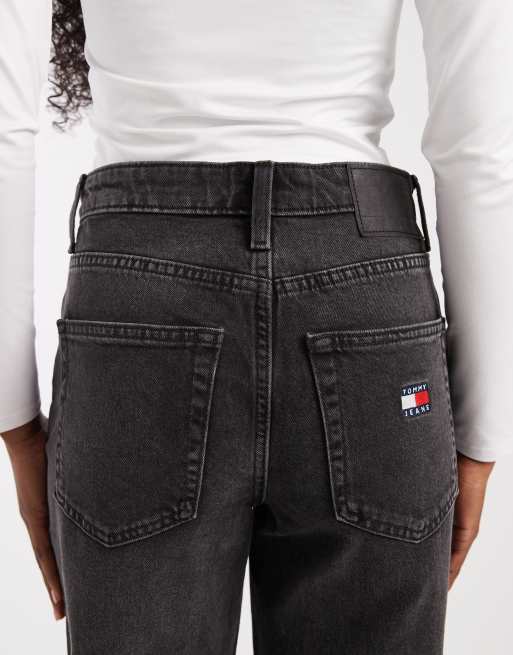 Tommy Jeans Layla high rise straight fit jeans in black, 4 of 5
