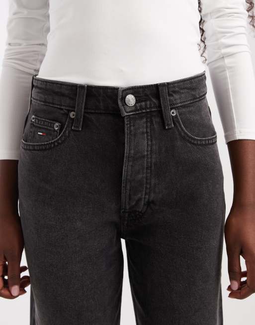 Tommy Jeans Layla high rise straight fit jeans in black, 5 of 5