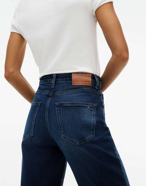 Tommy Jeans Layla high rise straight leg jeans in denim blue black, 4 of 7